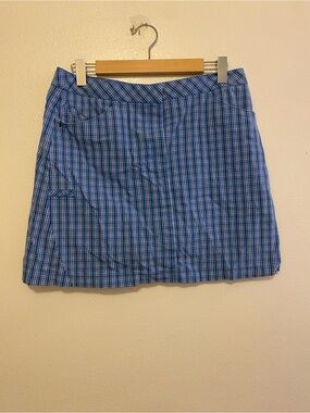 Cutter & Buck Blue Plaid Mini Skirt